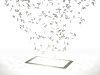 Letters fly from the smartphone