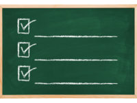 Checklist on blackboard