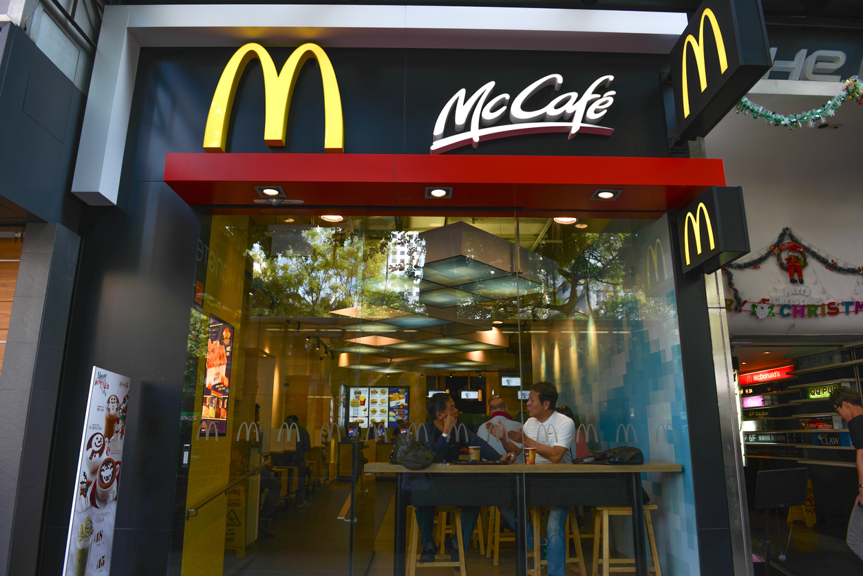Exterior view of a McDonald's Restaurant in Hong Kong