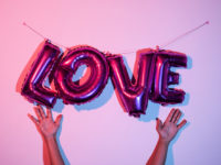 letter-shaped balloons forming the word love