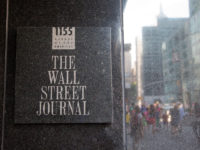 The Wall Street Journal sign in its building