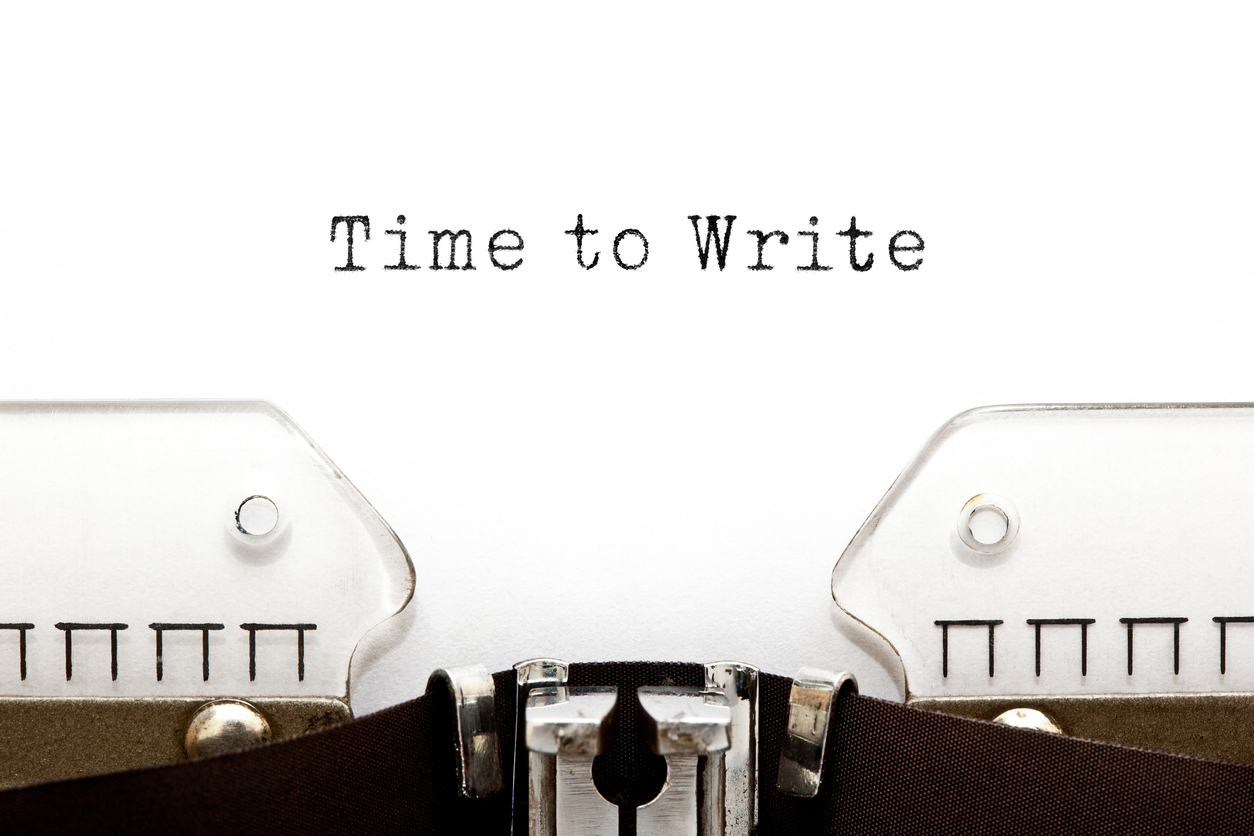 Time To Write Typewriter Concept